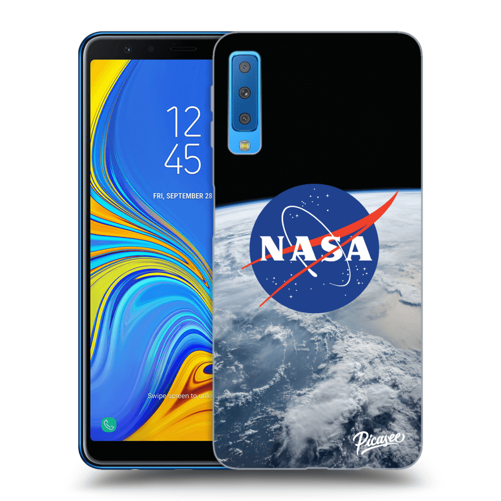 Picasee silikónový čierny obal pre Samsung Galaxy A7 2018 A750F - Nasa Earth