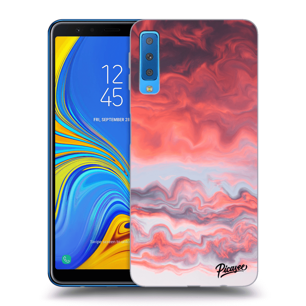 Picasee silikónový prehľadný obal pre Samsung Galaxy A7 2018 A750F - Sunset