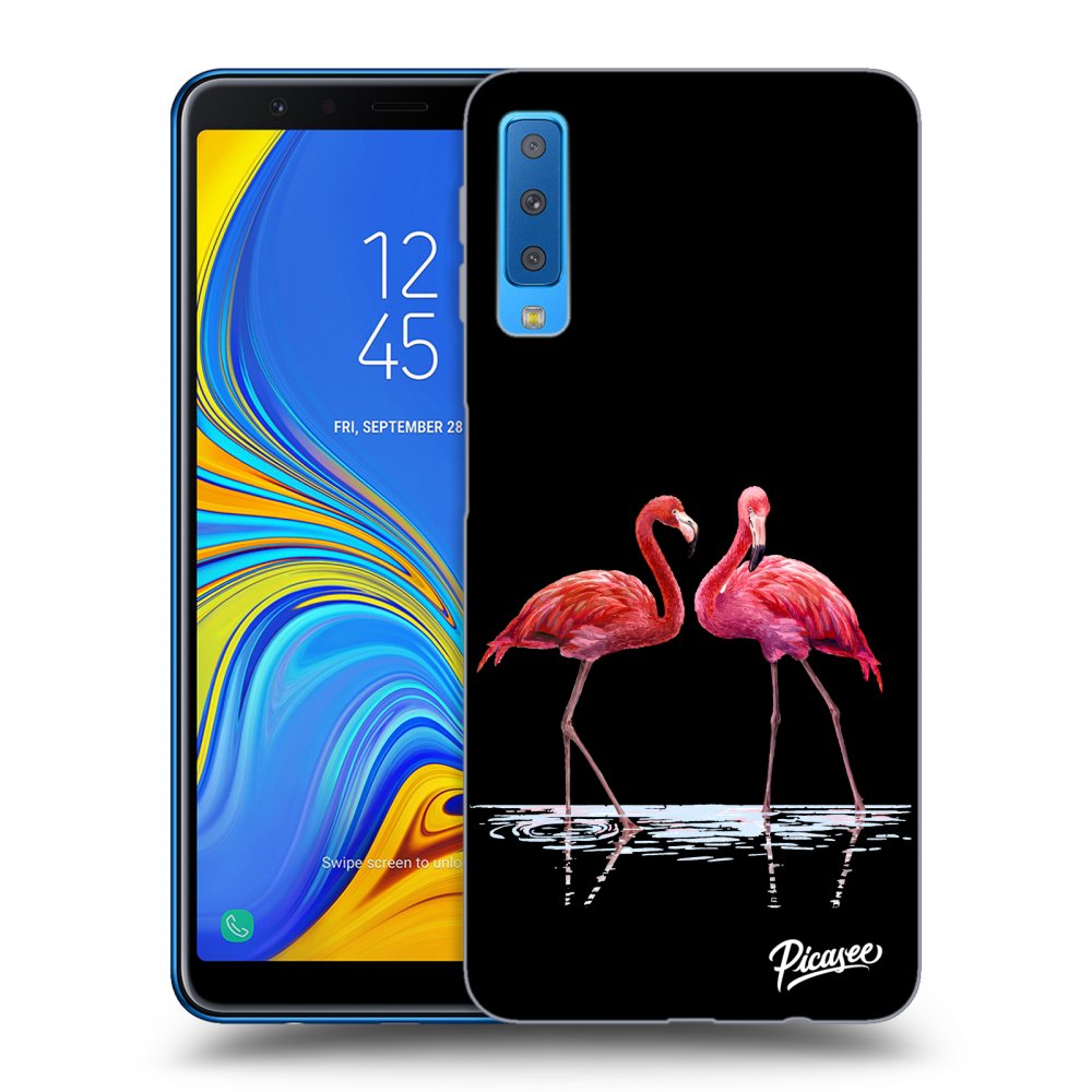 Picasee ULTIMATE CASE pro Samsung Galaxy A7 2018 A750F - Flamingos couple