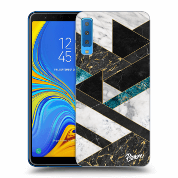 Picasee silikónový prehľadný obal pre Samsung Galaxy A7 2018 A750F - Dark geometry