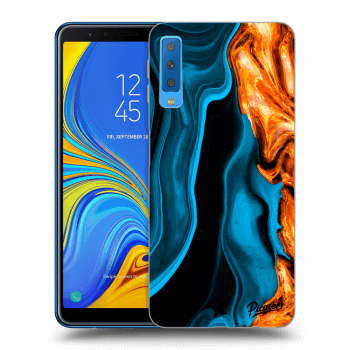 Obal pre Samsung Galaxy A7 2018 A750F - Gold blue