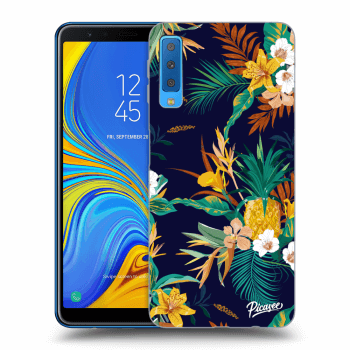 Picasee silikónový čierny obal pre Samsung Galaxy A7 2018 A750F - Pineapple Color