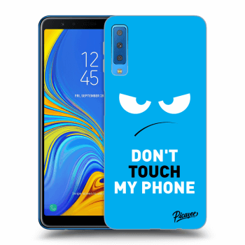 Picasee ULTIMATE CASE pro Samsung Galaxy A7 2018 A750F - Angry Eyes - Blue