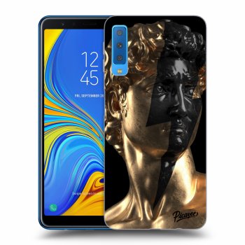 Picasee silikónový čierny obal pre Samsung Galaxy A7 2018 A750F - Wildfire - Gold