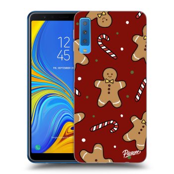 Picasee silikónový čierny obal pre Samsung Galaxy A7 2018 A750F - Gingerbread 2
