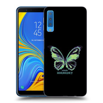 Picasee silikónový prehľadný obal pre Samsung Galaxy A7 2018 A750F - Diamanty Blue