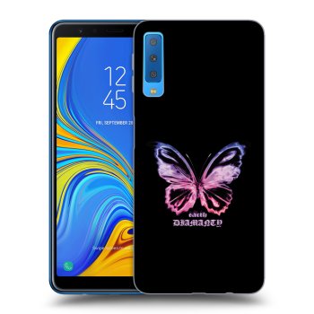 Picasee silikónový prehľadný obal pre Samsung Galaxy A7 2018 A750F - Diamanty Purple