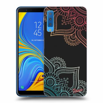 Picasee silikónový čierny obal pre Samsung Galaxy A7 2018 A750F - Flowers pattern