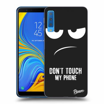 Picasee silikónový čierny obal pre Samsung Galaxy A7 2018 A750F - Don't Touch My Phone