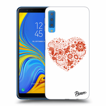 Picasee silikónový prehľadný obal pre Samsung Galaxy A7 2018 A750F - Big heart