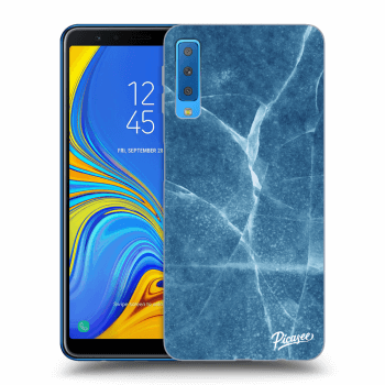 Picasee silikónový čierny obal pre Samsung Galaxy A7 2018 A750F - Blue marble