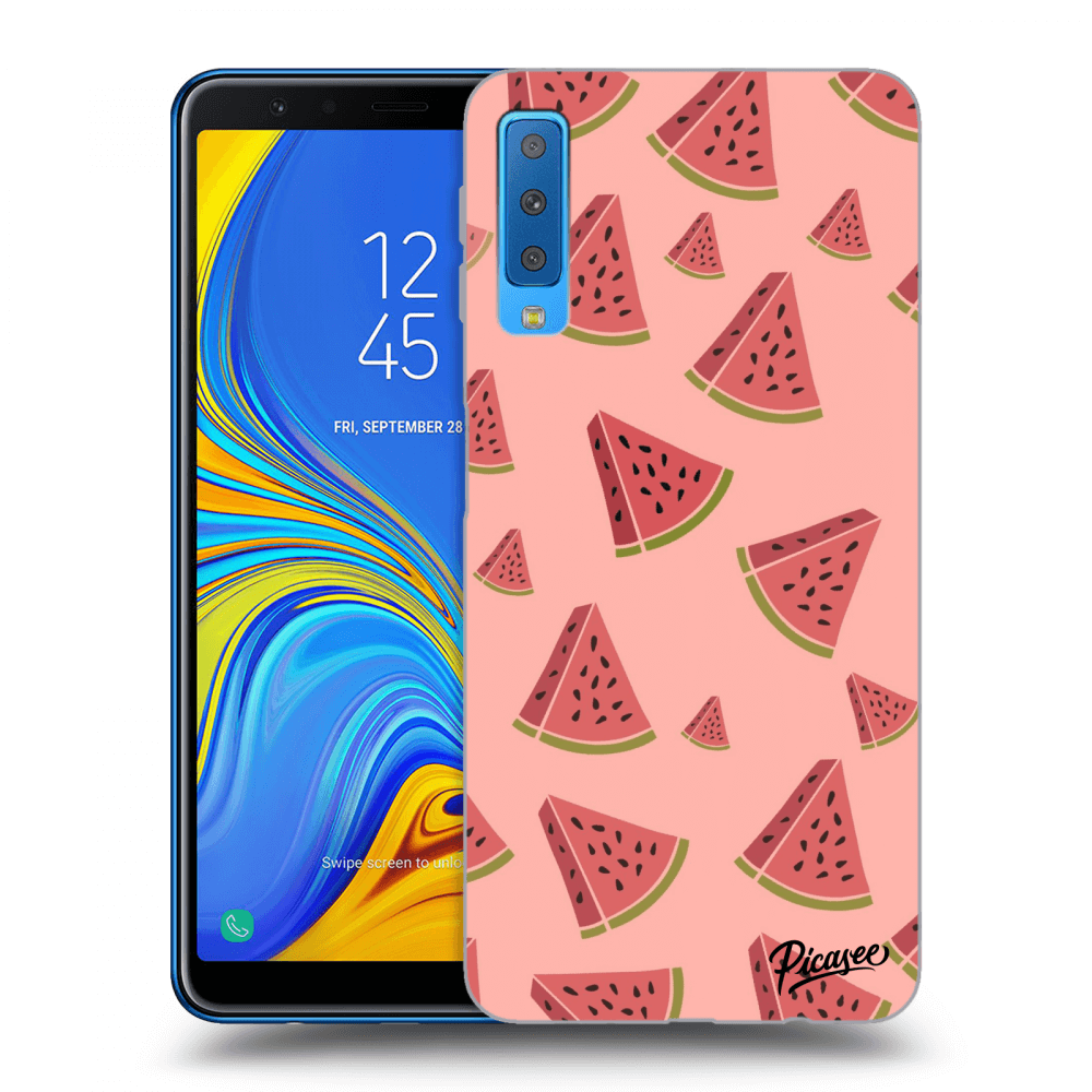 Picasee silikónový čierny obal pre Samsung Galaxy A7 2018 A750F - Watermelon