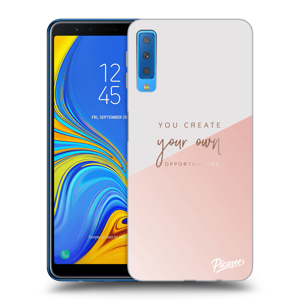 Picasee silikónový čierny obal pre Samsung Galaxy A7 2018 A750F - You create your own opportunities
