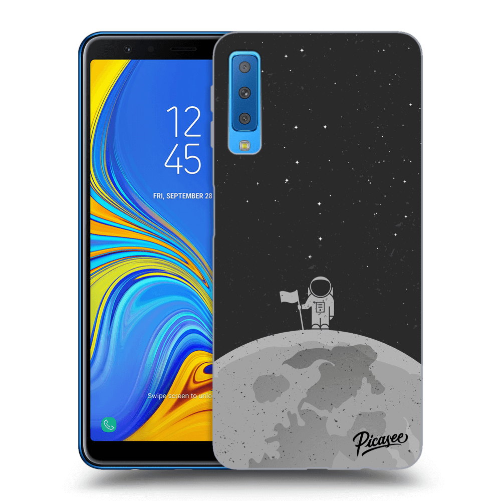 Picasee silikónový prehľadný obal pre Samsung Galaxy A7 2018 A750F - Astronaut