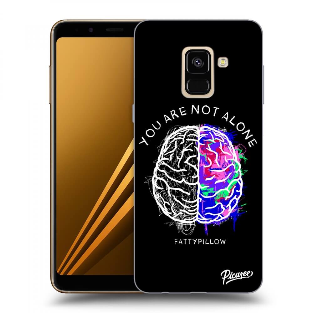 Picasee silikónový čierny obal pre Samsung Galaxy A8 2018 A530F - Brain - White