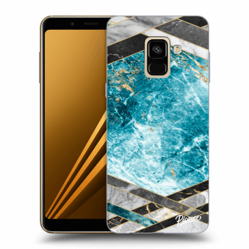 Obal pre Samsung Galaxy A8 2018 A530F - Blue geometry