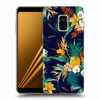 Picasee silikónový čierny obal pre Samsung Galaxy A8 2018 A530F - Pineapple Color