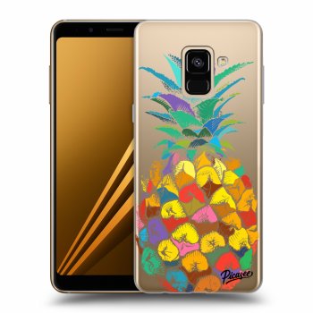 Picasee silikónový prehľadný obal pre Samsung Galaxy A8 2018 A530F - Pineapple