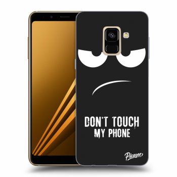 Picasee silikónový čierny obal pre Samsung Galaxy A8 2018 A530F - Don't Touch My Phone