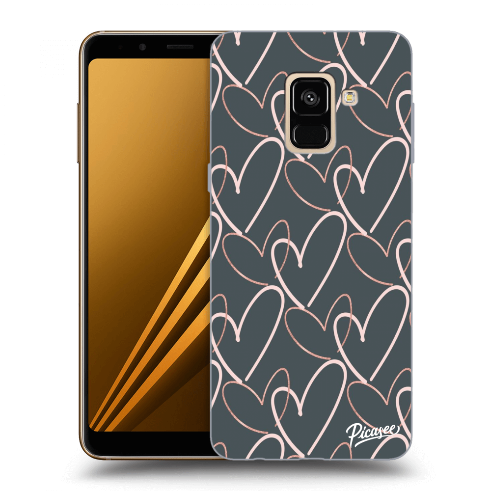Picasee silikónový prehľadný obal pre Samsung Galaxy A8 2018 A530F - Lots of love