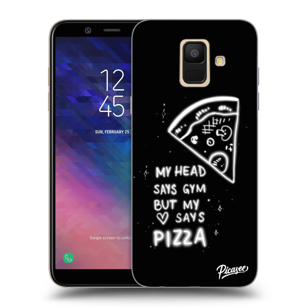 Picasee silikónový prehľadný obal pre Samsung Galaxy A6 A600F - Pizza