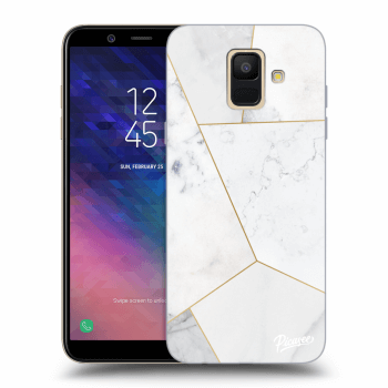 Obal pre Samsung Galaxy A6 A600F - White tile