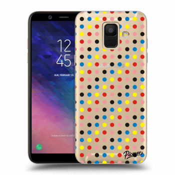 Picasee silikónový prehľadný obal pre Samsung Galaxy A6 A600F - Colorful dots