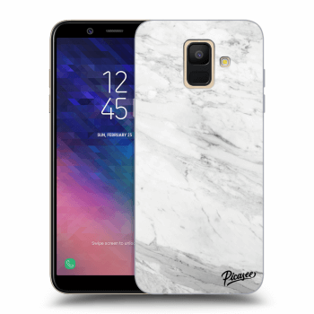 Picasee silikónový prehľadný obal pre Samsung Galaxy A6 A600F - White marble