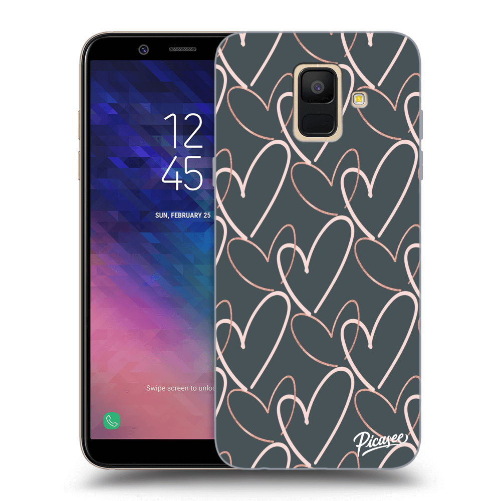 Picasee silikónový prehľadný obal pre Samsung Galaxy A6 A600F - Lots of love