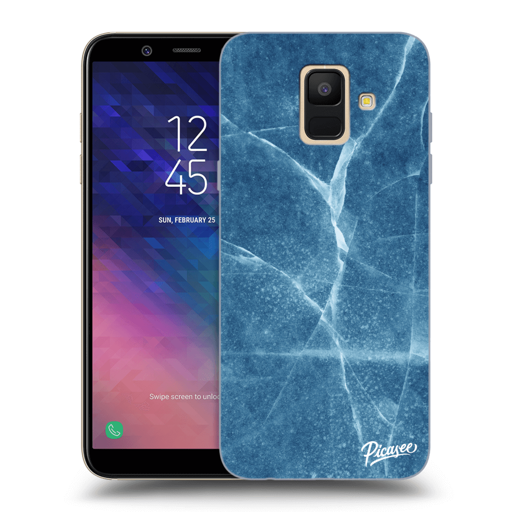 Picasee silikónový prehľadný obal pre Samsung Galaxy A6 A600F - Blue marble