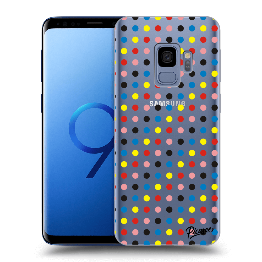 Picasee silikónový prehľadný obal pre Samsung Galaxy S9 G960F - Colorful dots