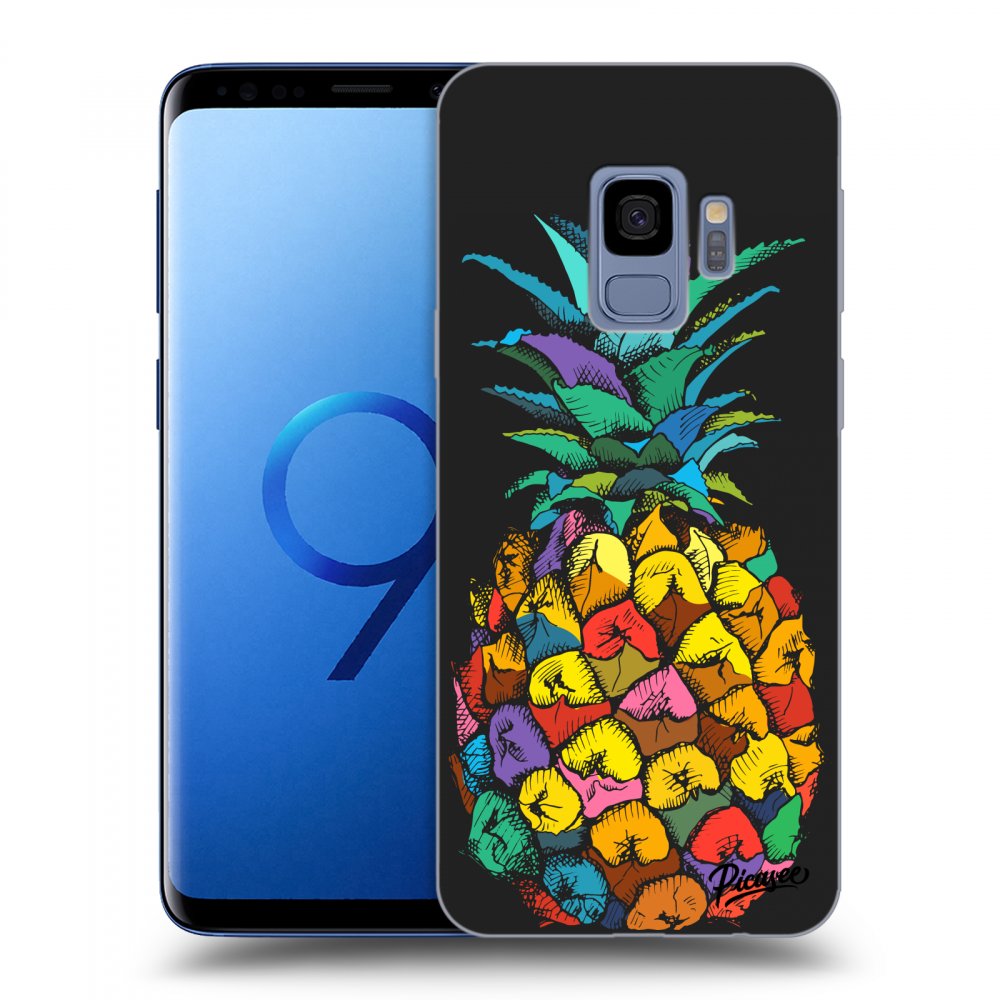 Picasee silikónový čierny obal pre Samsung Galaxy S9 G960F - Pineapple