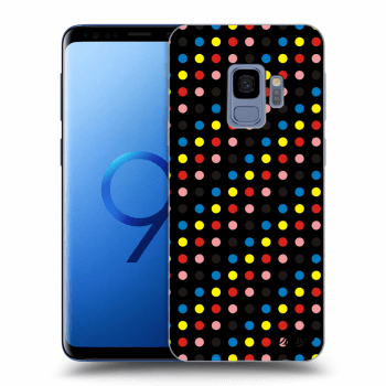 Picasee silikónový čierny obal pre Samsung Galaxy S9 G960F - Colorful dots