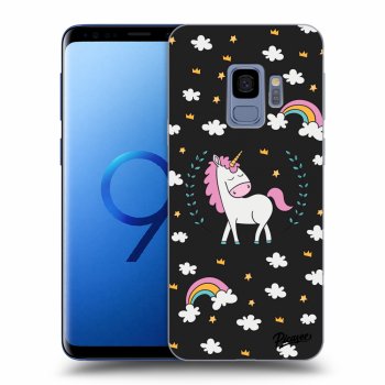Picasee silikónový čierny obal pre Samsung Galaxy S9 G960F - Unicorn star heaven