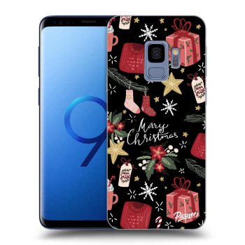 Picasee silikónový čierny obal pre Samsung Galaxy S9 G960F - Christmas