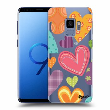 Picasee silikónový prehľadný obal pre Samsung Galaxy S9 G960F - Colored heart