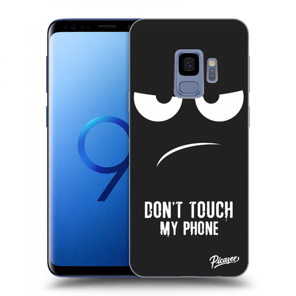 Picasee silikónový čierny obal pre Samsung Galaxy S9 G960F - Don't Touch My Phone