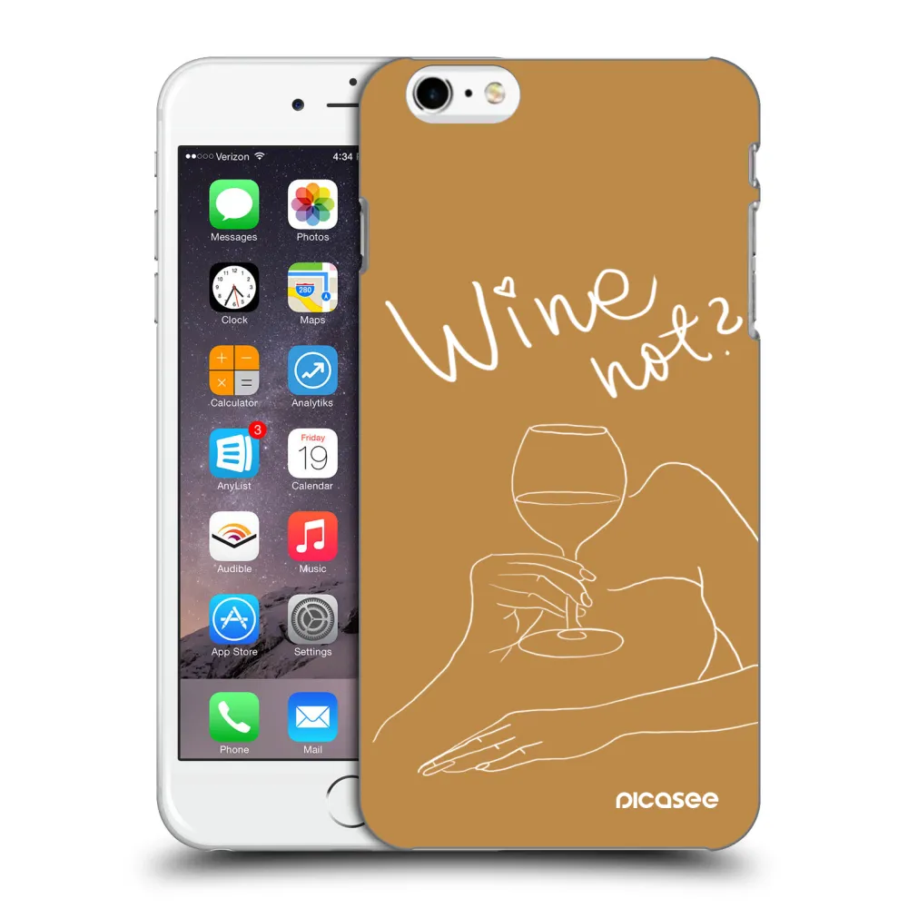 Silikónový prehľadný obal pre Apple iPhone 6 Plus/6S Plus - Wine not