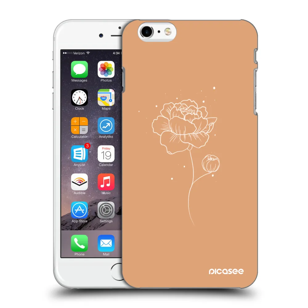 Silikónový prehľadný obal pre Apple iPhone 6 Plus/6S Plus - Peonies