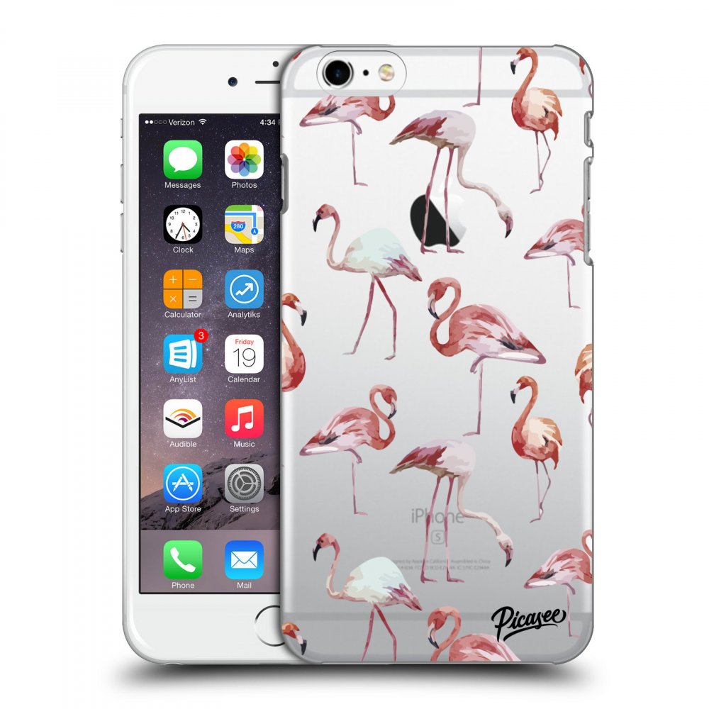 Picasee silikónový prehľadný obal pre Apple iPhone 6 Plus/6S Plus - Flamingos