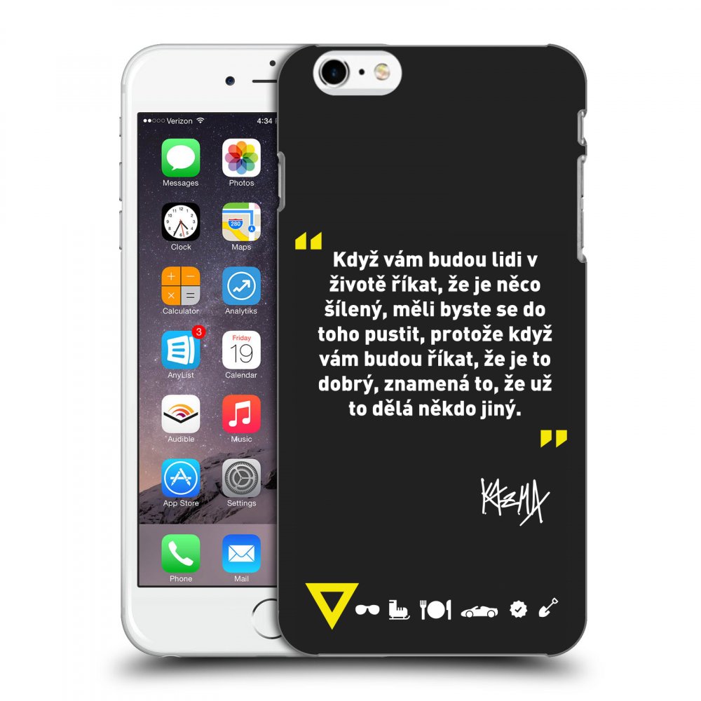 Picasee silikónový čierny obal pre Apple iPhone 6 Plus/6S Plus - Kazma - MĚLI BYSTE SE DO TOHO PUSTIT