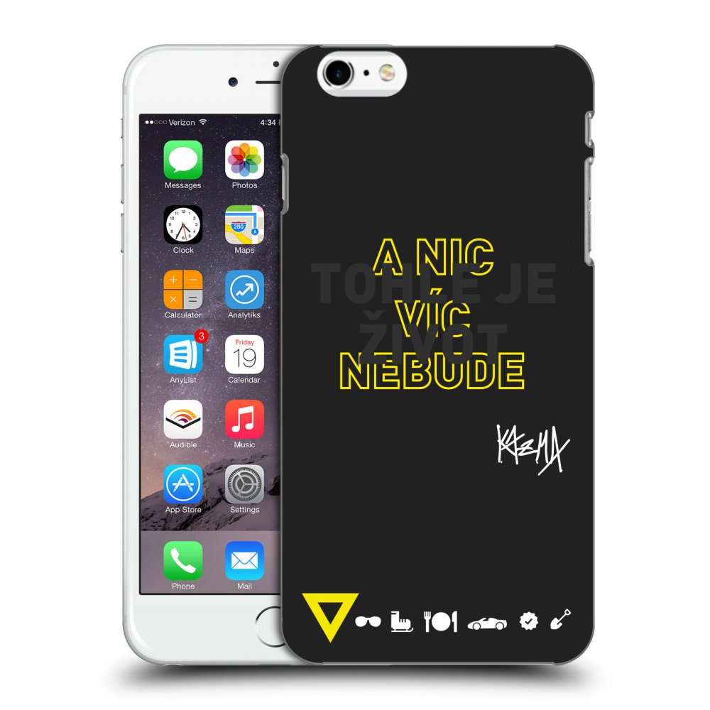 Picasee silikónový čierny obal pre Apple iPhone 6 Plus/6S Plus - Kazma - TOHLE JE ŽIVOT A NIC VÍC NEBUDE