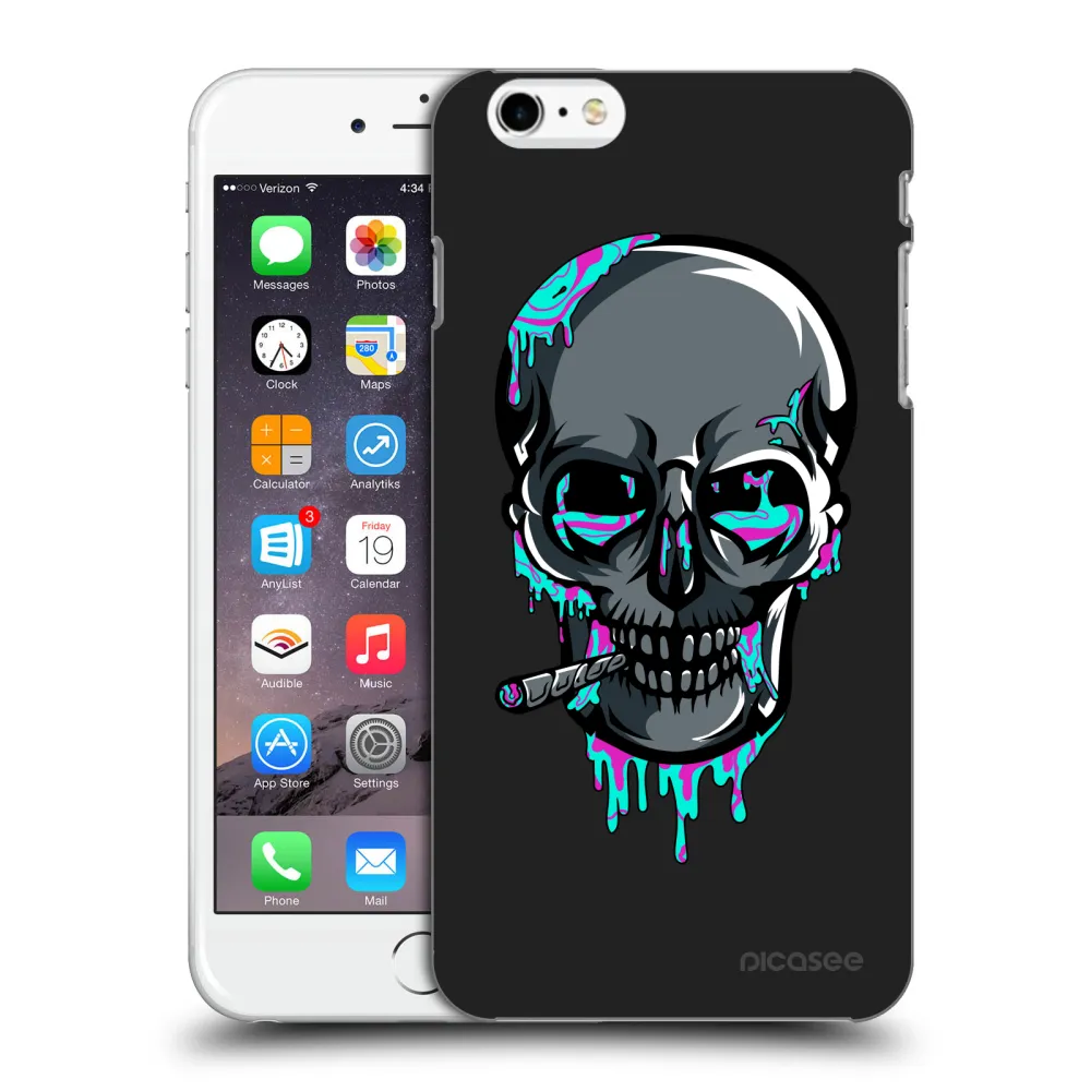 Picasee silikónový čierny obal pre Apple iPhone 6 Plus/6S Plus - EARTH - Lebka 3.0