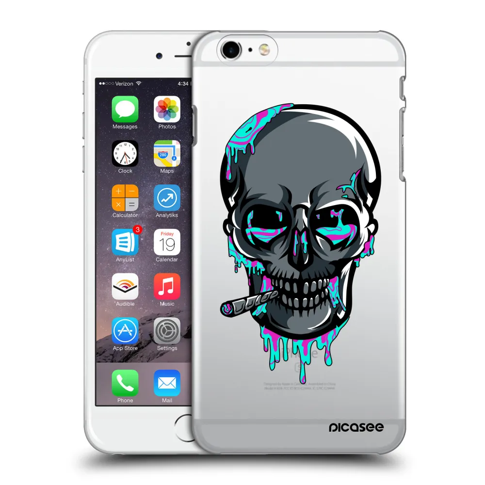 Silikónový prehľadný obal pre Apple iPhone 6 Plus/6S Plus - EARTH - Lebka 3.0
