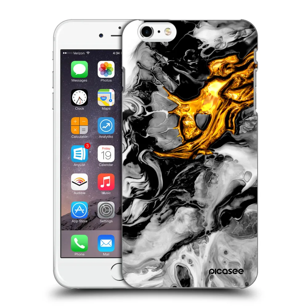 Picasee ULTIMATE CASE pro Apple iPhone 6 Plus/6S Plus - Black Gold 2
