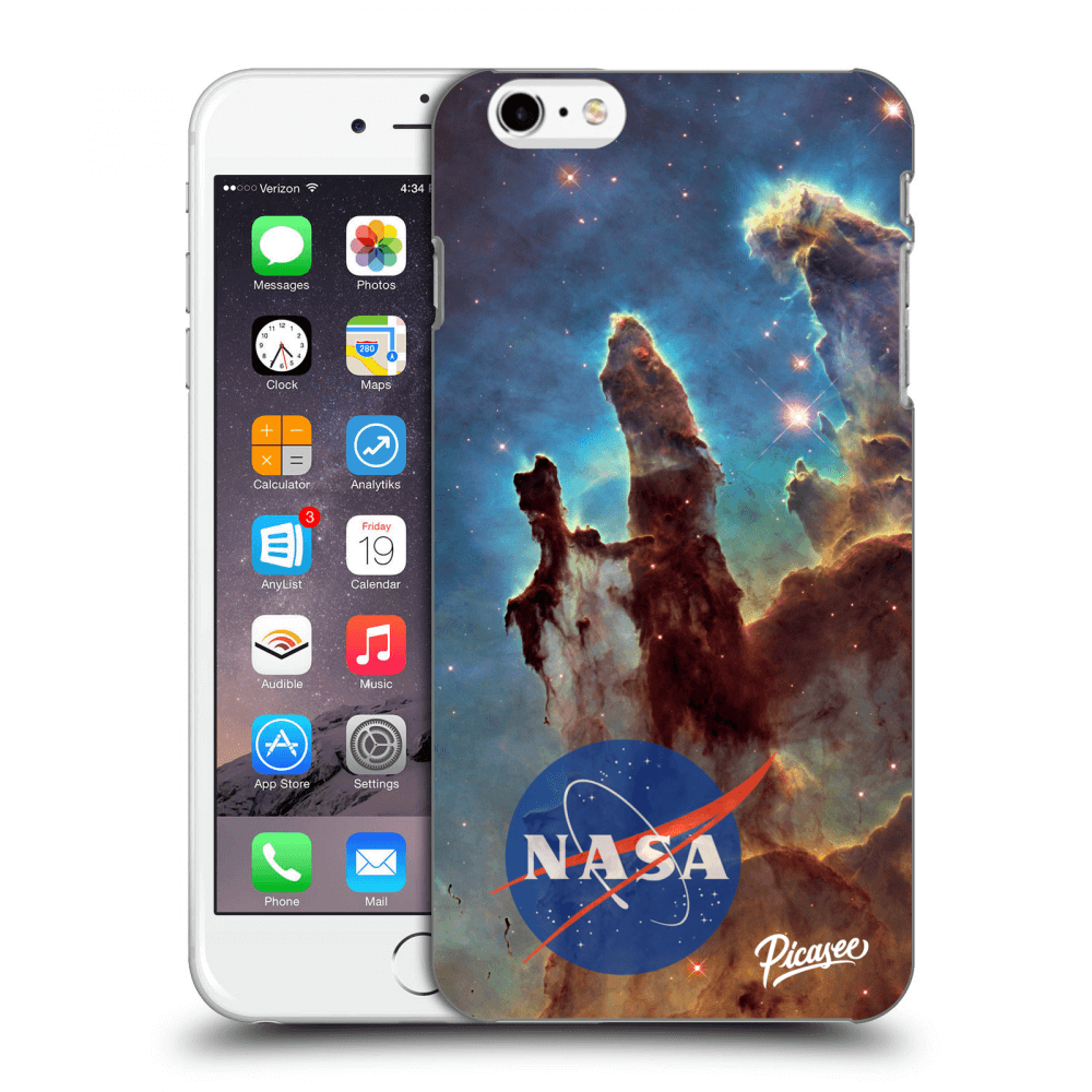 Picasee silikónový čierny obal pre Apple iPhone 6 Plus/6S Plus - Eagle Nebula