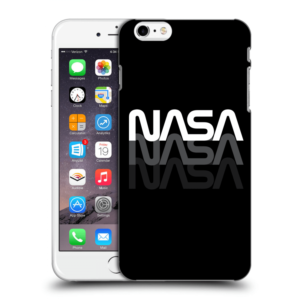 Picasee silikónový čierny obal pre Apple iPhone 6 Plus/6S Plus - NASA Triple