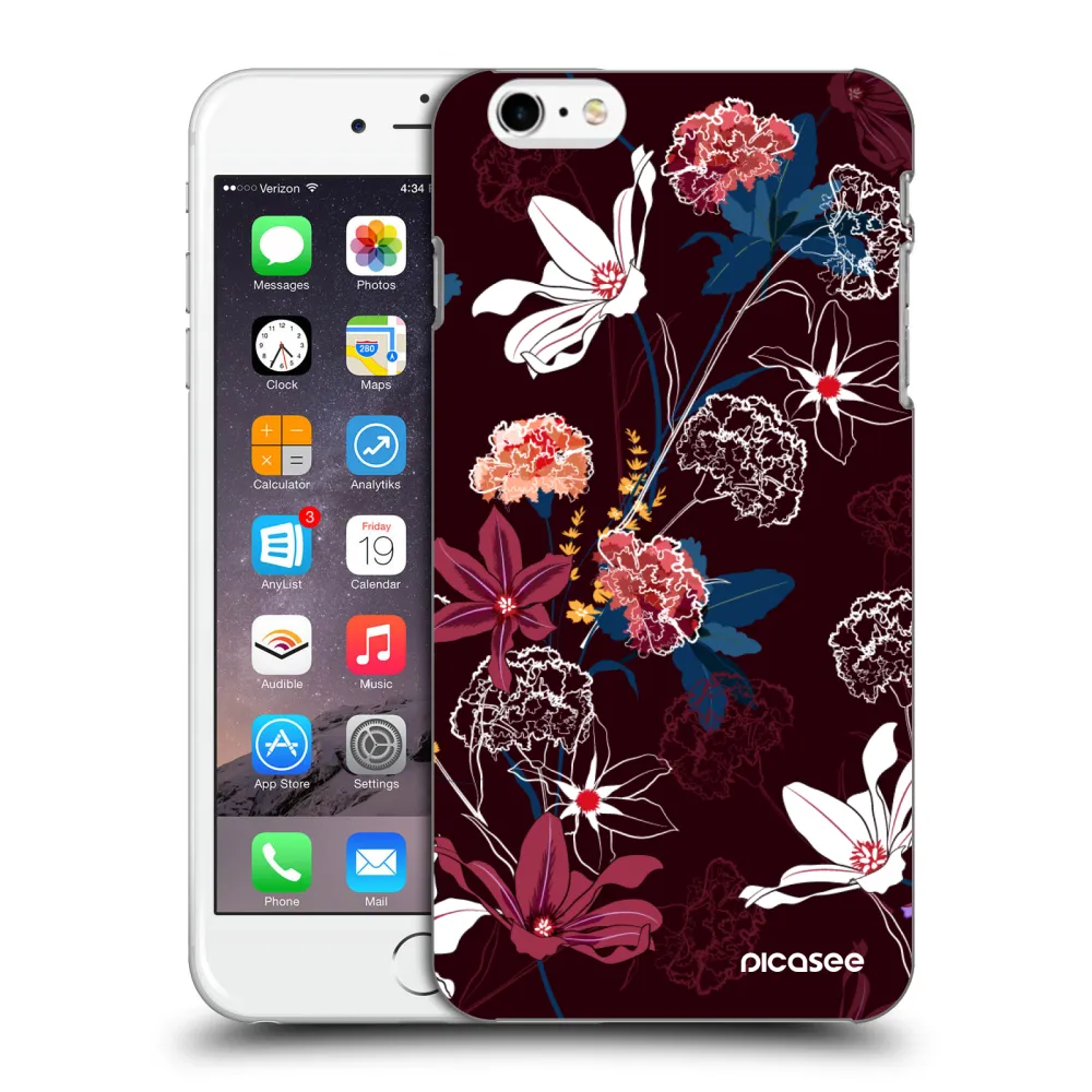 Silikónový prehľadný obal pre Apple iPhone 6 Plus/6S Plus - Dark Meadow