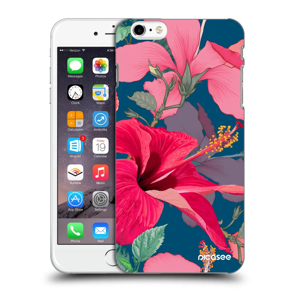 Silikónový prehľadný obal pre Apple iPhone 6 Plus/6S Plus - Hibiscus