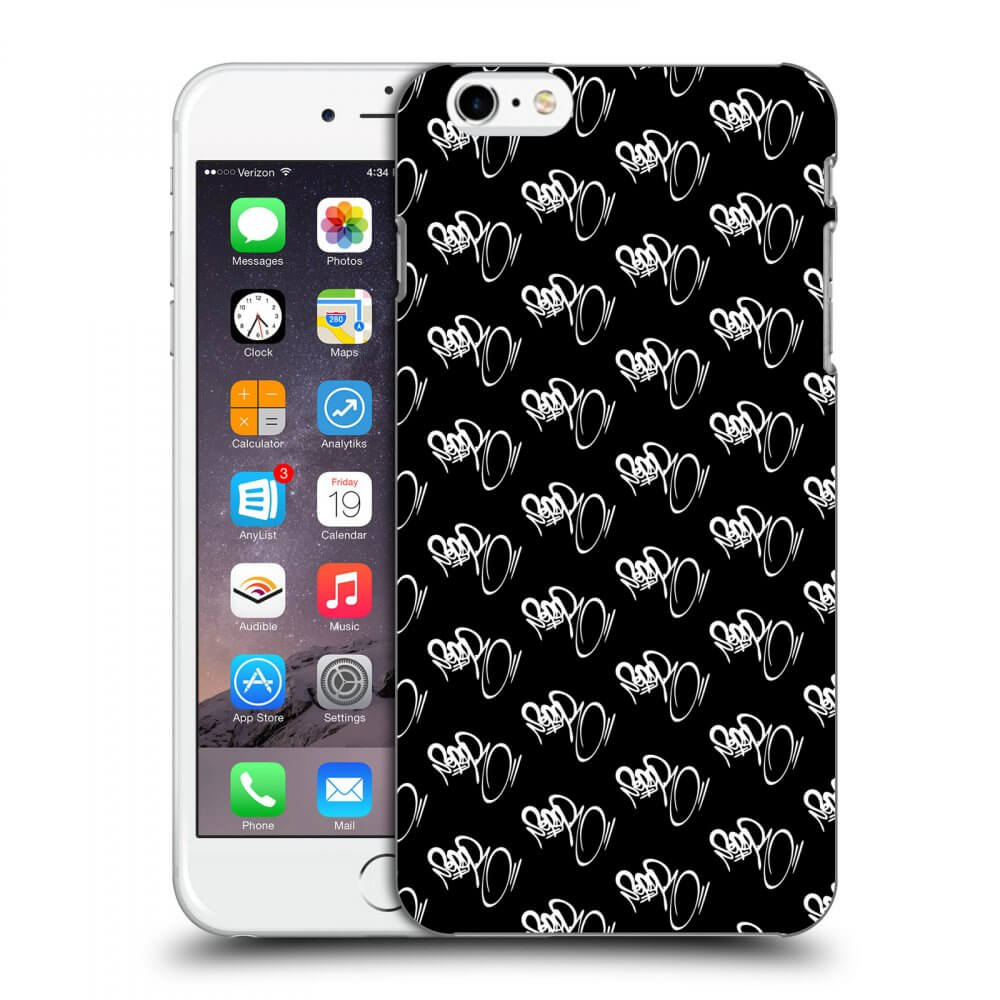 Picasee silikónový čierny obal pre Apple iPhone 6 Plus/6S Plus - Separ - White On Black
